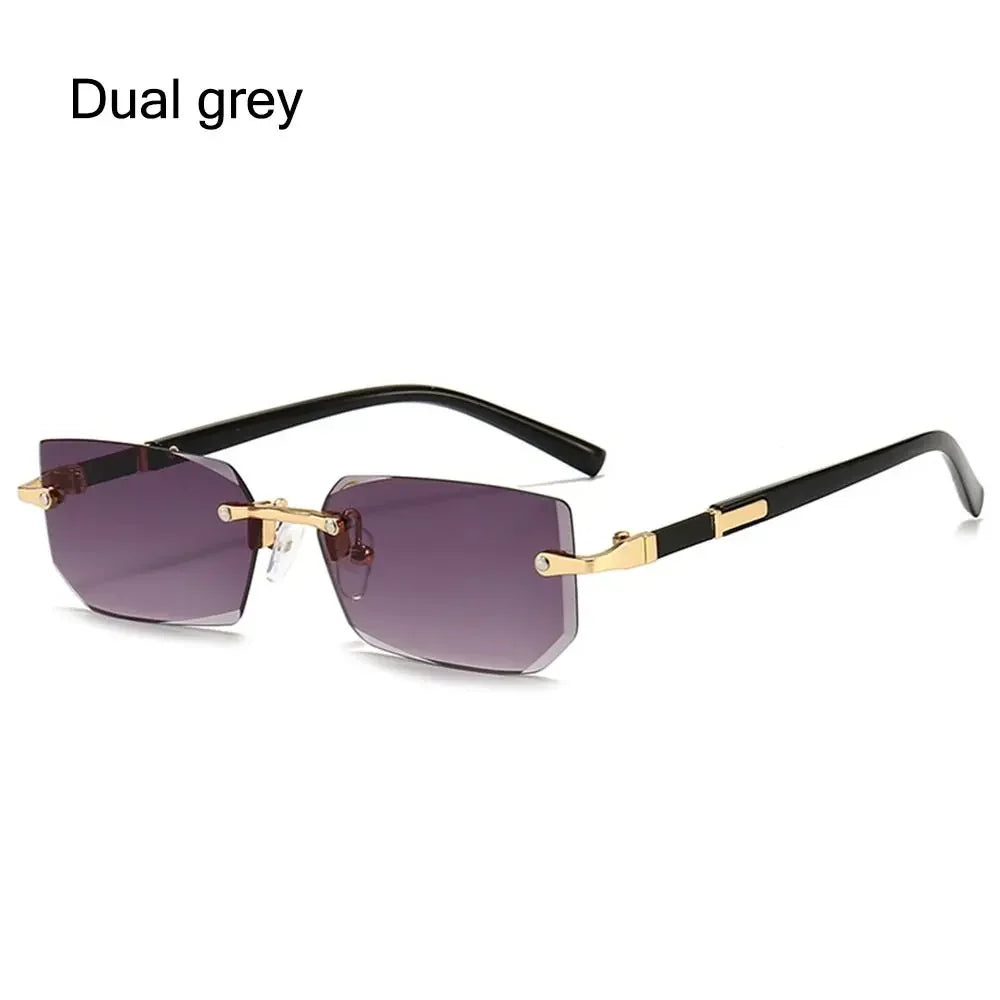 Gafas de Sol Rectangulares Sin Montura – Estilo Minimalista Unisex UV400