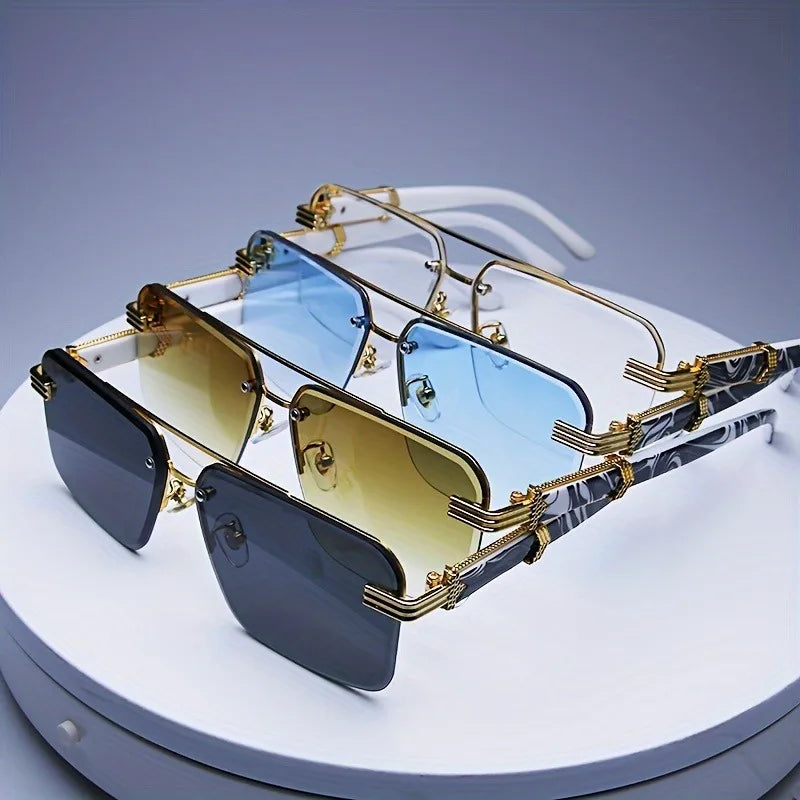 Gafas de Sol Sin Montura – Estilo Clásico y Minimalista Unisex