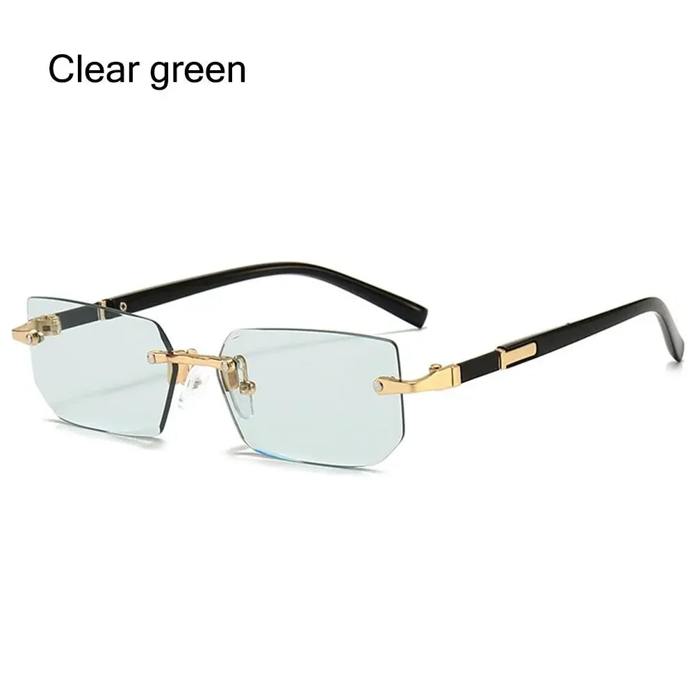 Gafas de Sol Rectangulares Sin Montura – Estilo Minimalista Unisex UV400