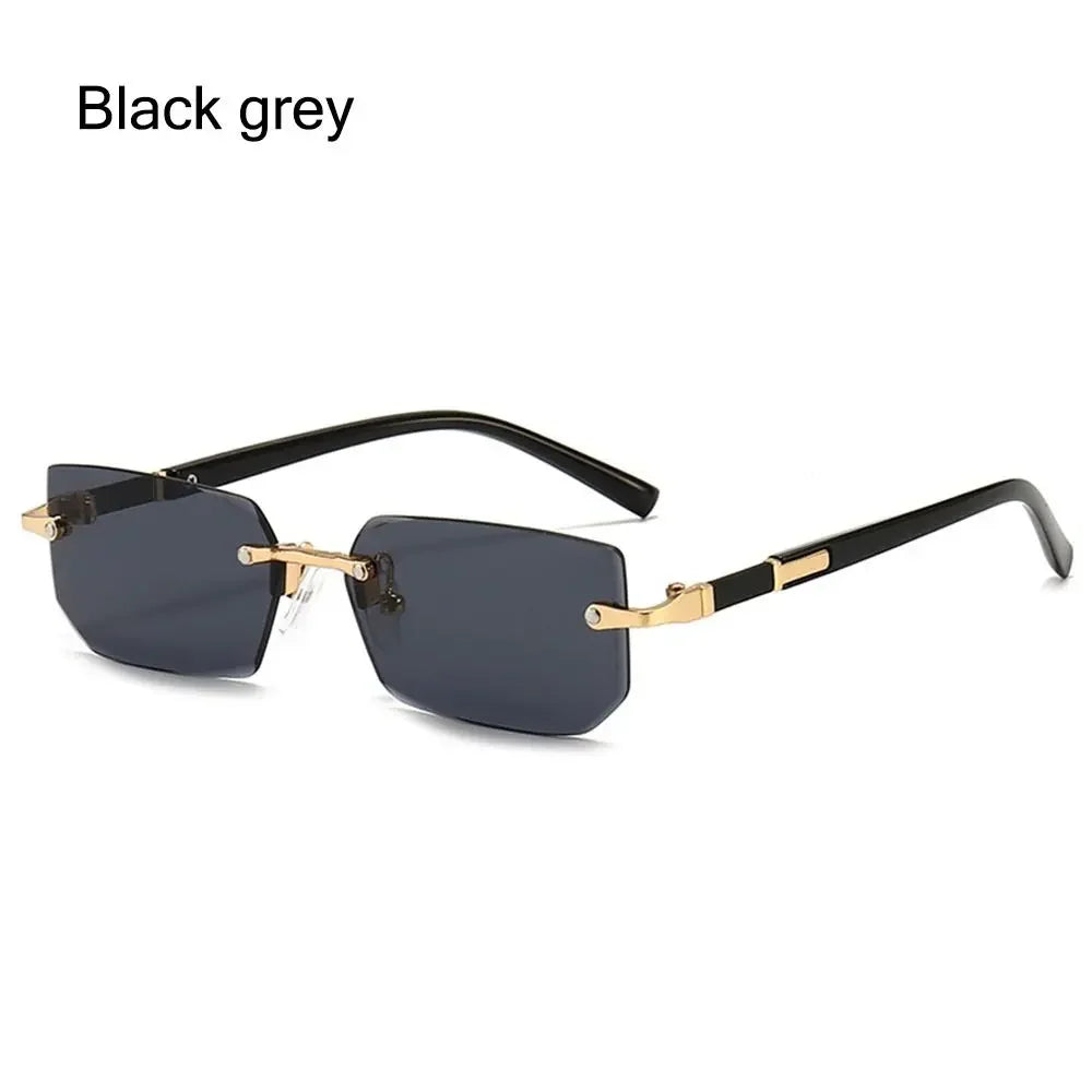 Gafas de Sol Rectangulares Sin Montura – Estilo Minimalista Unisex UV400