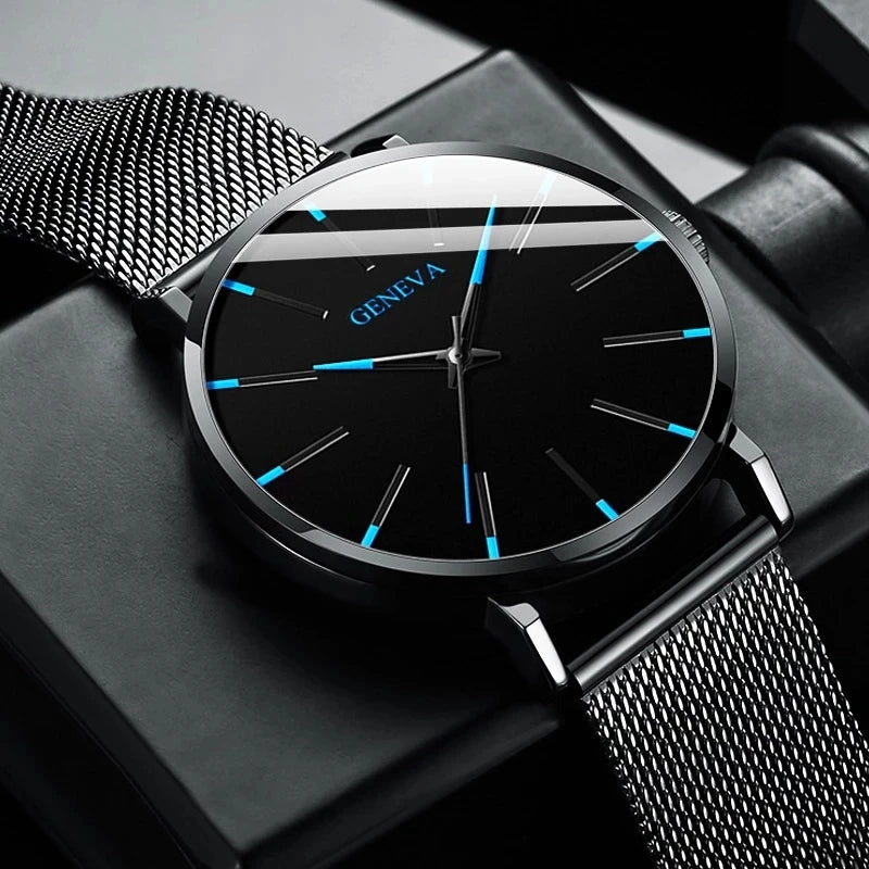 Reloj Business Ultrafino para Hombre – Correa de Malla de Acero