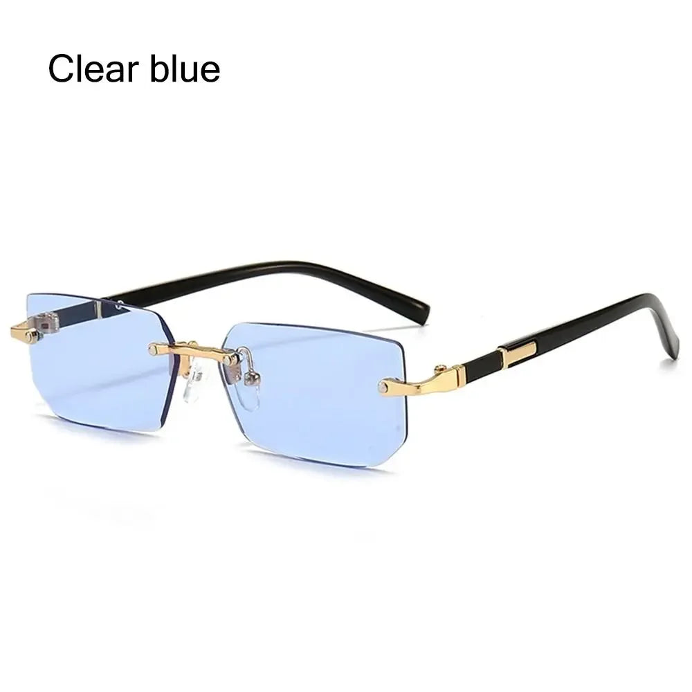 Gafas de Sol Rectangulares Sin Montura – Estilo Minimalista Unisex UV400