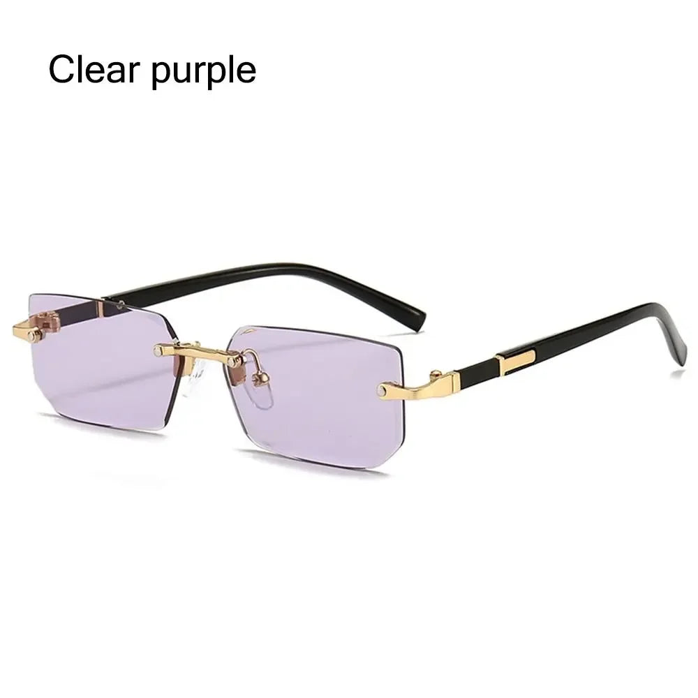 Gafas de Sol Rectangulares Sin Montura – Estilo Minimalista Unisex UV400
