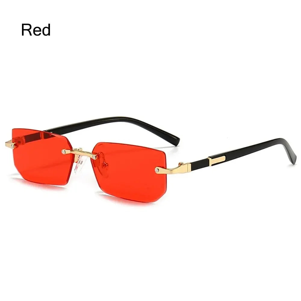 Gafas de Sol Rectangulares Sin Montura – Estilo Minimalista Unisex UV400